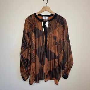 NWT ZARA Patterned Oversized Blouse